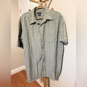 4/$15 J. Ferrar Olive Green Button Down Shirt Size 2XLT